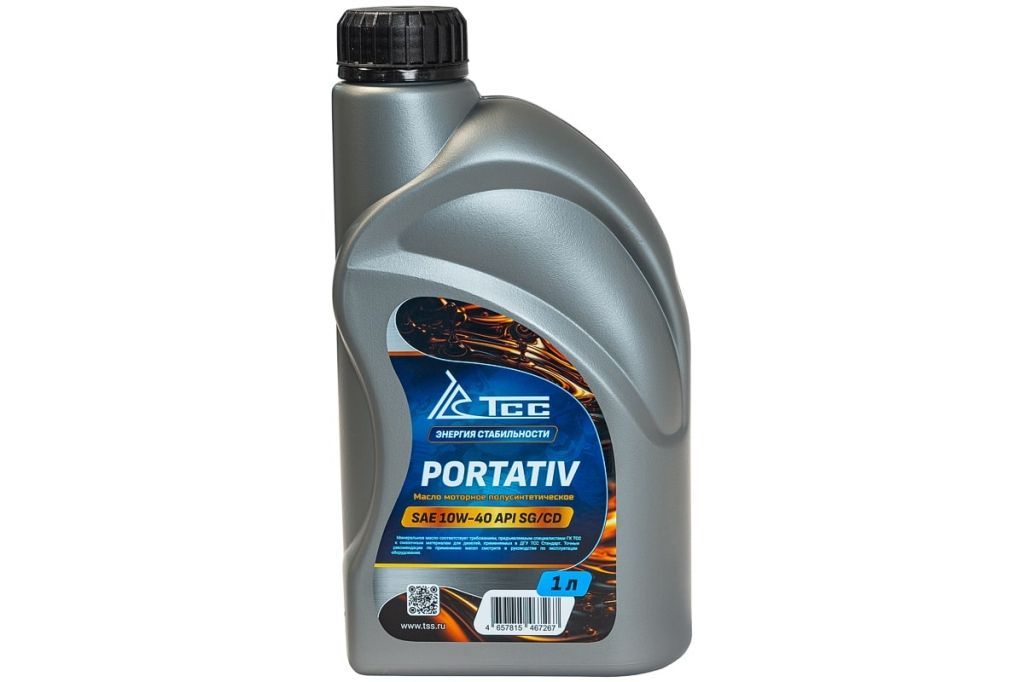 Масло полусинтетическое ТСС Портатив SAE 10W-40 API SG/CD канистра 1л/Motor oil 1liter can 046929