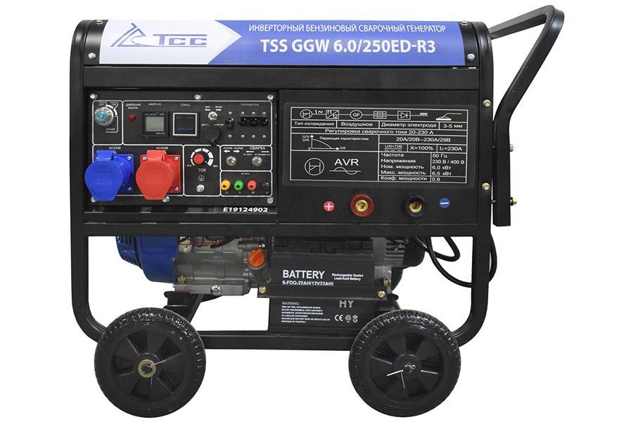 Инверторный бензиновый сварочный генератор TSS GGW 6.0/250ED-R3 026495